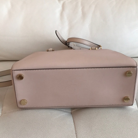 NWOT Michael Kors Large Satchel Crossbody Bag Saffiano Leather Blossom 12” X 10” - Picture 9 of 12